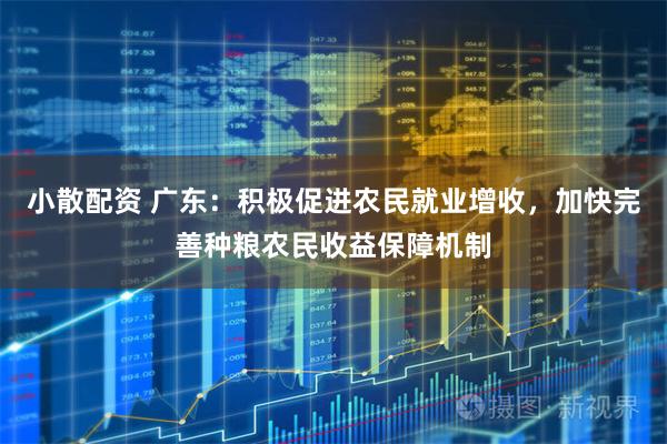 小散配资 广东:积极促进农民就业增收,加快完善种粮农民收益保障机制