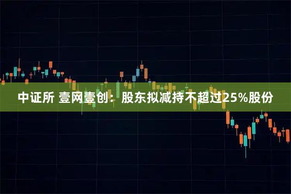 中证所 壹网壹创：股东拟减持不超过25%股份