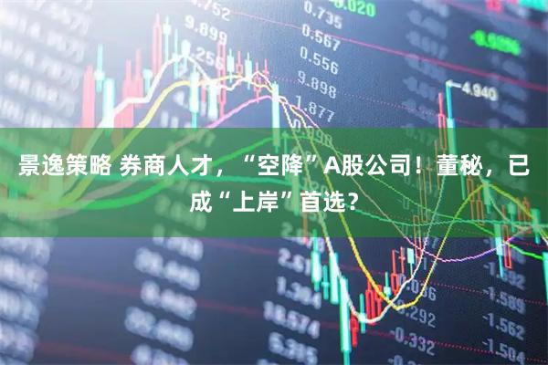 景逸策略 券商人才，“空降”A股公司！董秘，已成“上岸”首选？